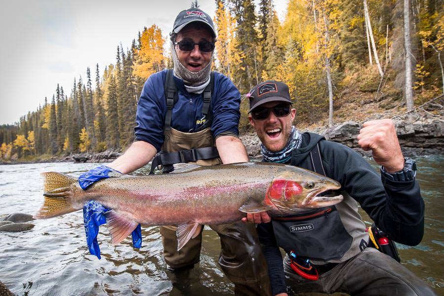 Rick and Wil with another monster steelhead buck Rick and Wil with another monster steelhead buck