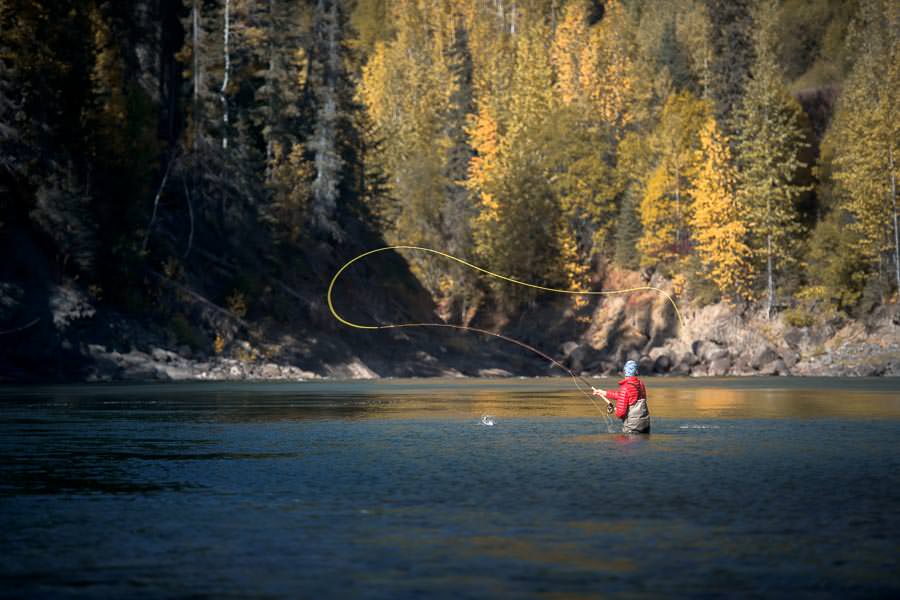 Casting flies for steelhead in British Columbia Sending it