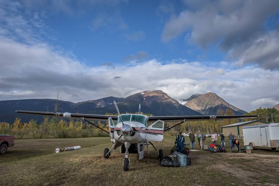 Loading gear into the plane for the flight into the lodge Loading the Caravan for the flight north to the lodge