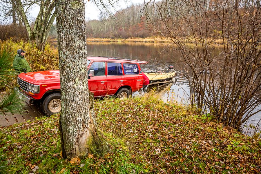 Putting the Jet Boat in on the Flambeau River