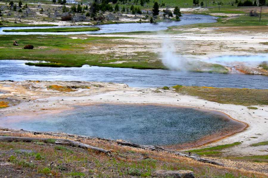 Firehole River The Firehole River in Yellowstone National Park