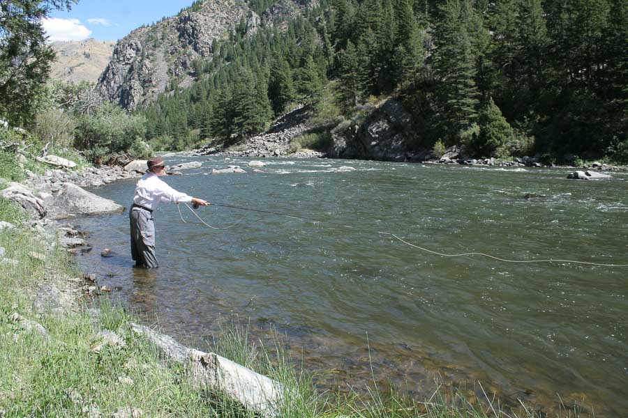 Wade fishing can be very productive at higher flows