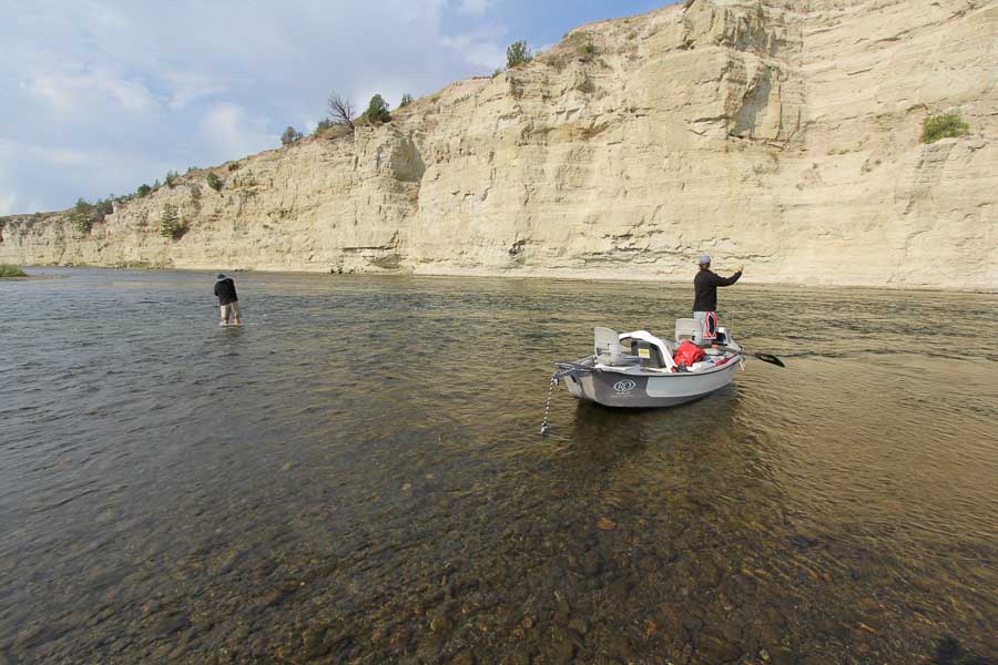 Wade fishing is very productive during spring, when many fish are still stacked up in deeper holes