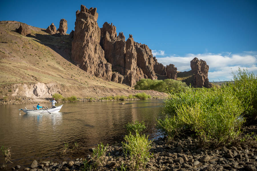 The Alumine River in Argentina The Alumine River is home to extremely strong rainbows and browns that love to eat dries