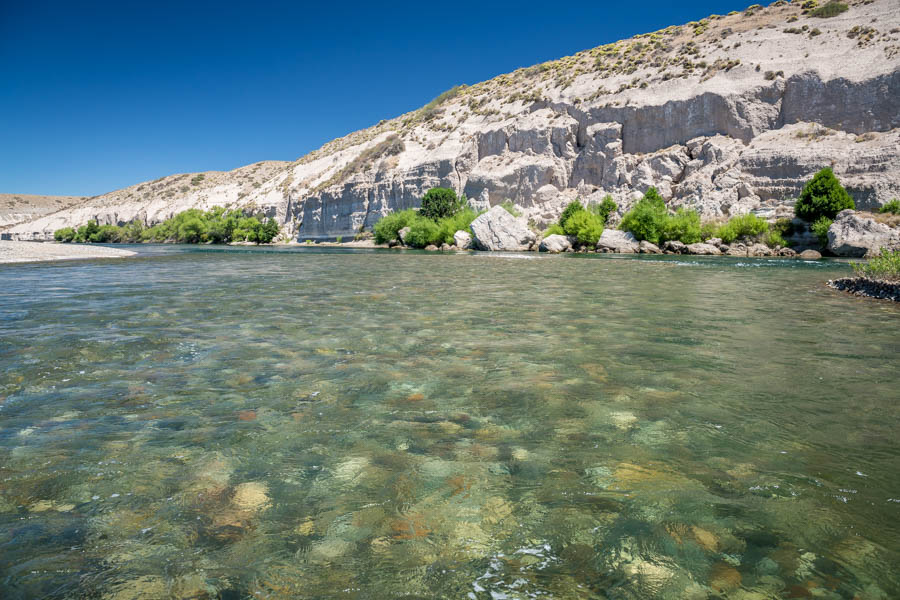 Quemquemtreu has private access to over 30 miles of the Collon Cura river.  The river is a dead ring for the Yellowstone River in Montana between Livingston and Big Timber...except without another boat in sight!