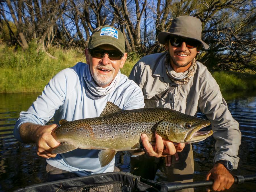 Wendel's big brown caught sight casting in the side channels on the Collon Cura