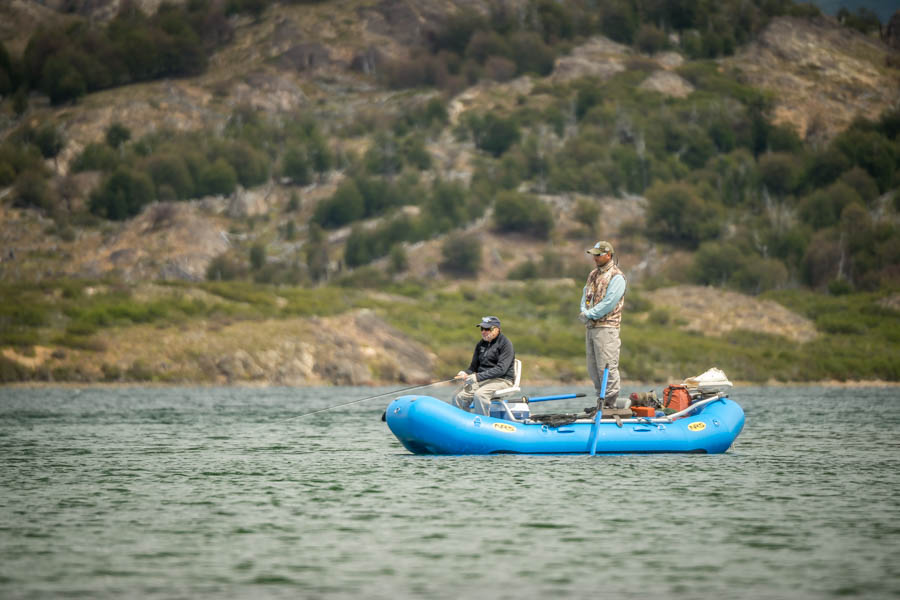 Site casting is preferred on Lago Dos with its incredible water clarity. Unfortunately on the day we visited the cloud cover was heavy and made spotting trout difficult