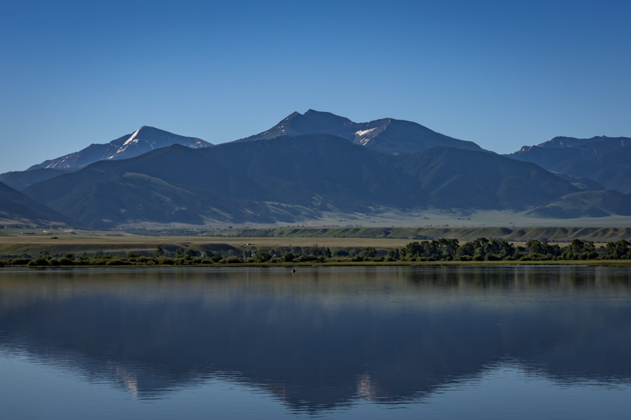 Dry fly fishing Ennis Lake