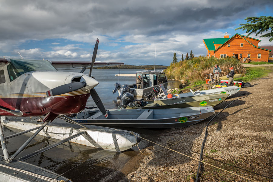 The lodge has a fleet of airplanes, jet boats and lake boats to take advantage of the plethora of fishing locations in the region