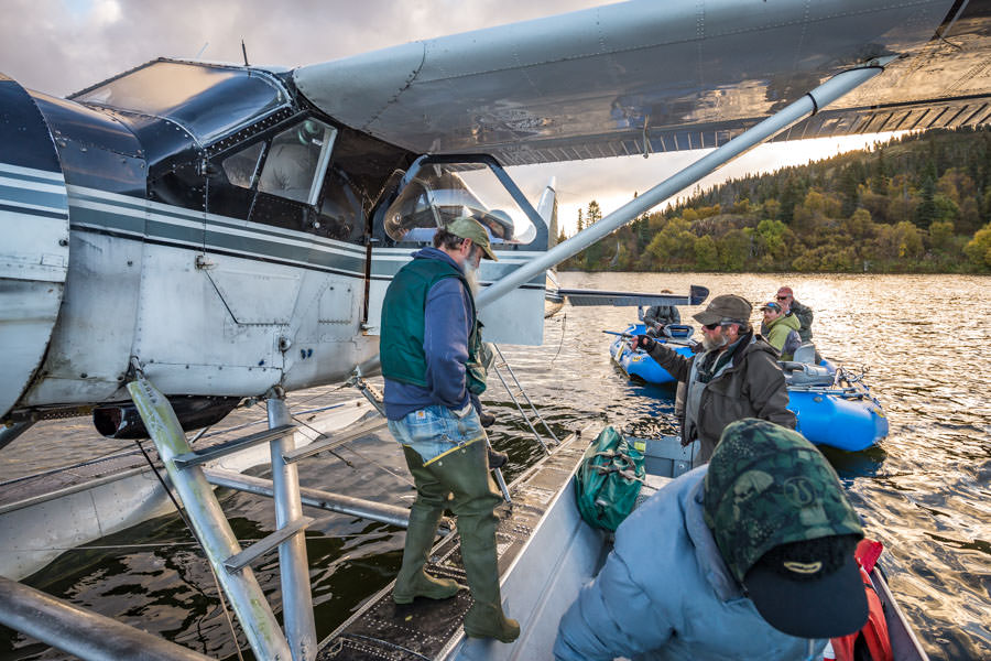 Copper River Alaska float fishing IBL has a coveted mooring permit on the small lake that is used to access the Middle Copper, we met the waiting guides in the middle of the lake