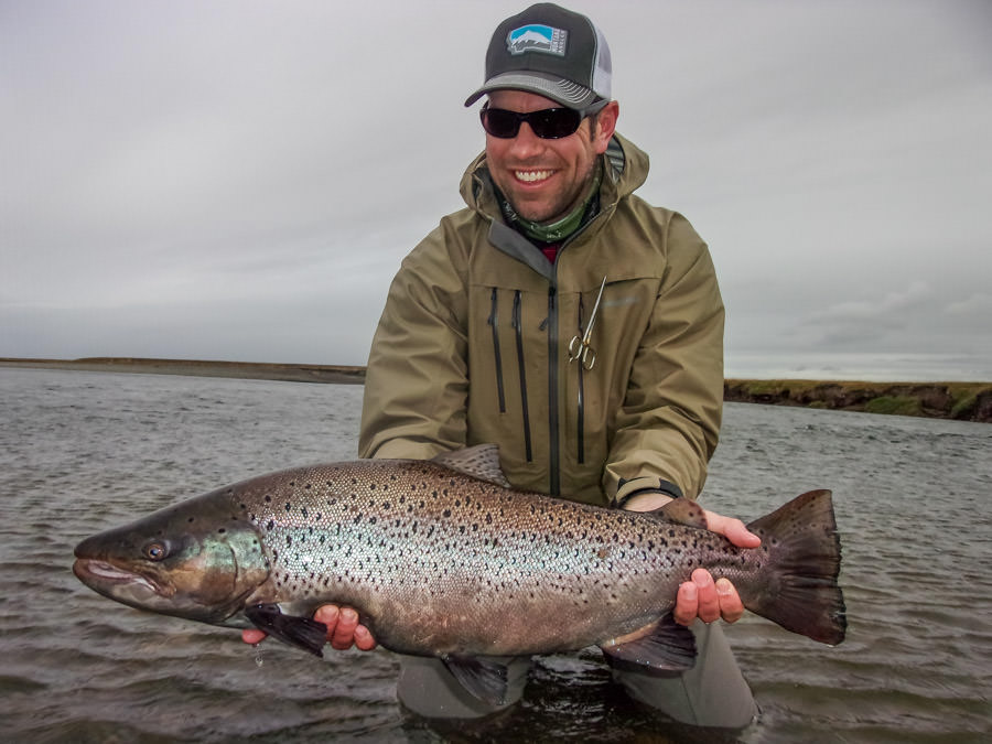 Trophy sea run brown trout at the end of Earth