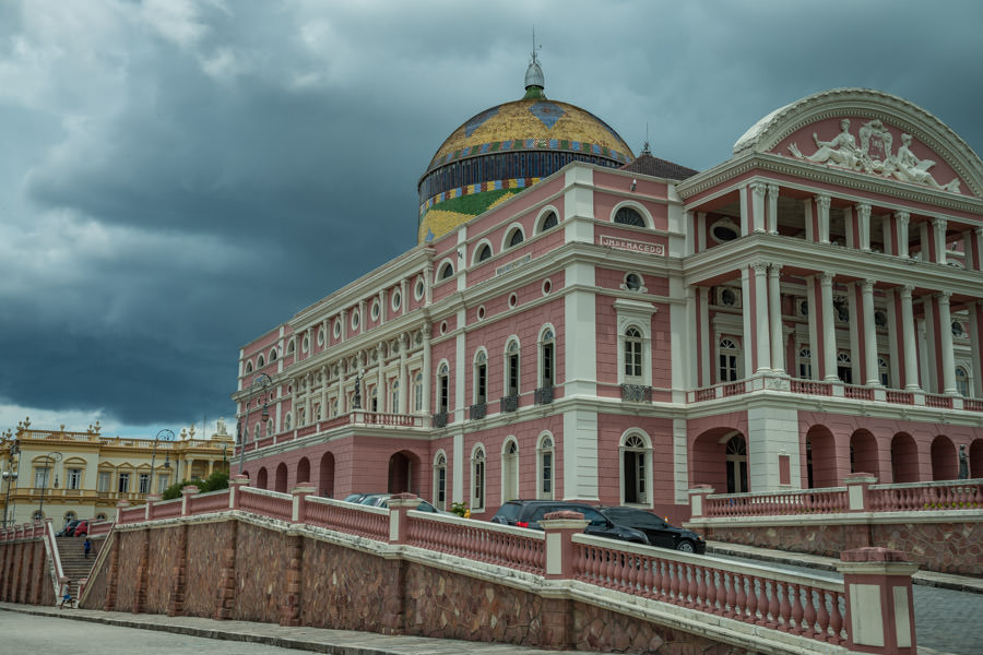 Opera House in Manaus The beautiful Manaus Opera House is not to be missed. The elborate structure was built in the days of the Rubber Barons when fortunes were made as rubber was extracted from the rain forest's rubber trees