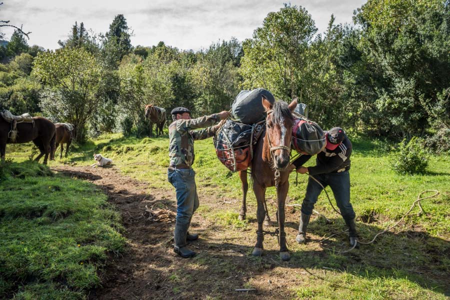 Wilderness fly fishing trips Chiles Packing our gear