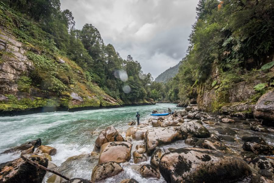 Down river towards more trout Only one direction to head - down river