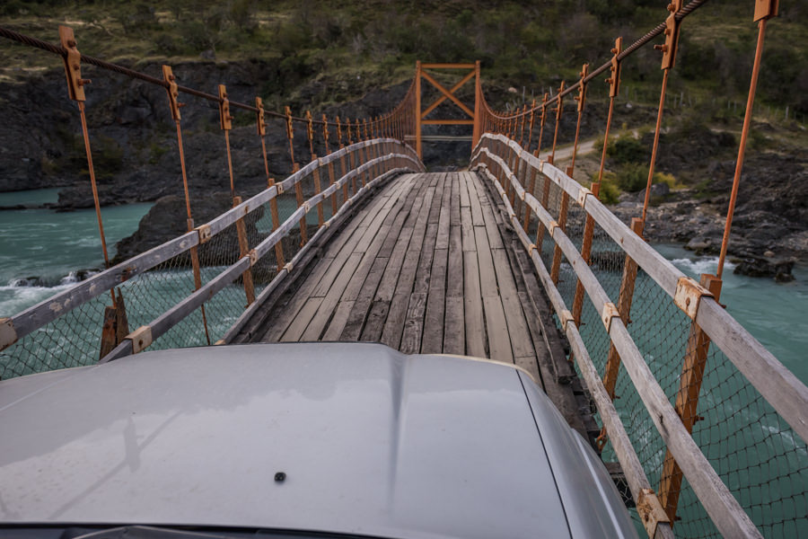 Keeping the day interesting with a rickety suspension bridge