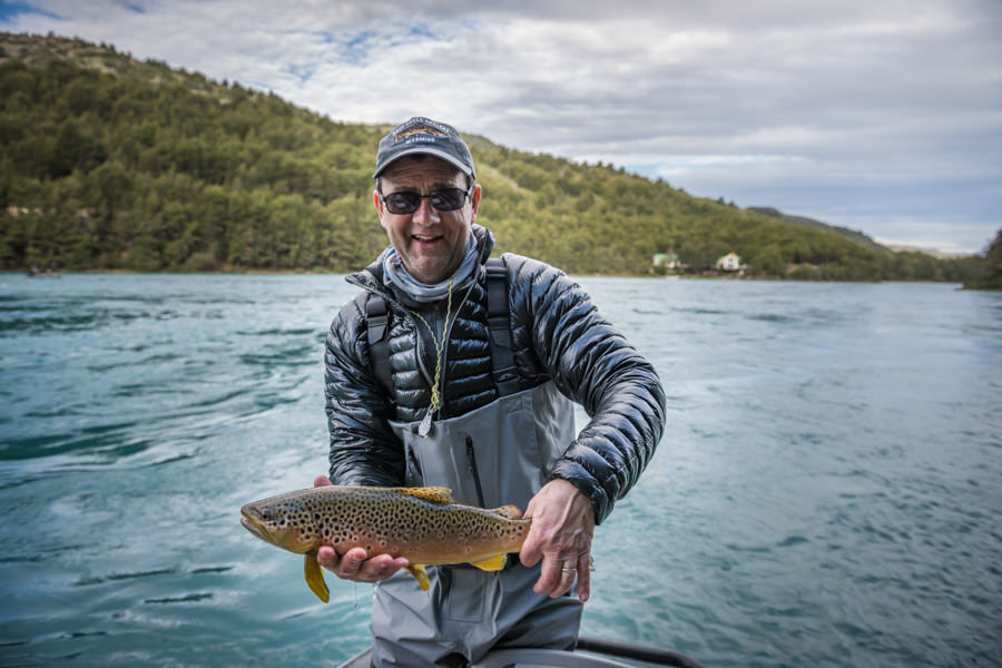 A healthy Chile BakA healthy Chilean Baker River Brown trouter River Brown trout A healthy Chilean Baker River Brown trout