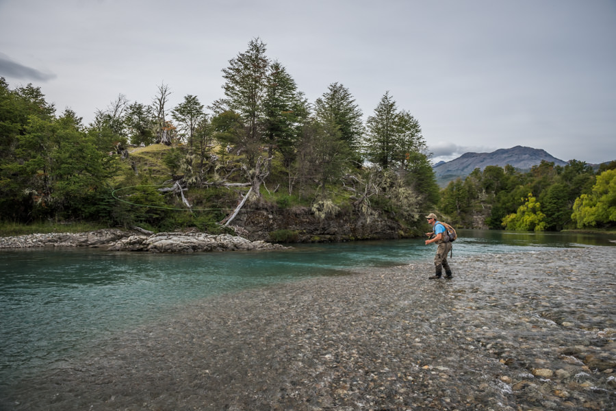 Casting to rising trout on the Maiten