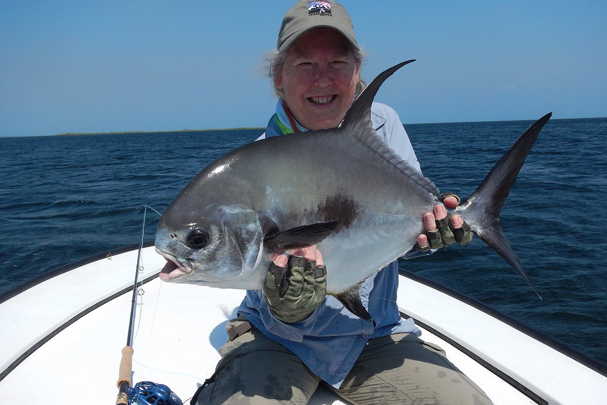 Permit caught while fishing in Belize