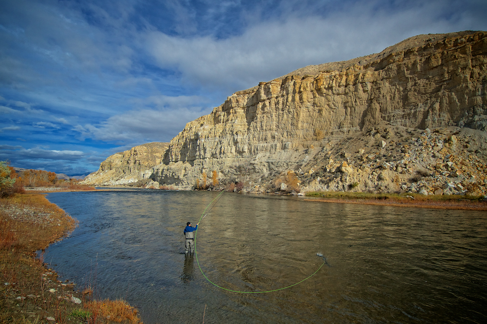 The author casts in a gorgeous pool, looking for that tailout steelhead! photo: Autumn Goodrich