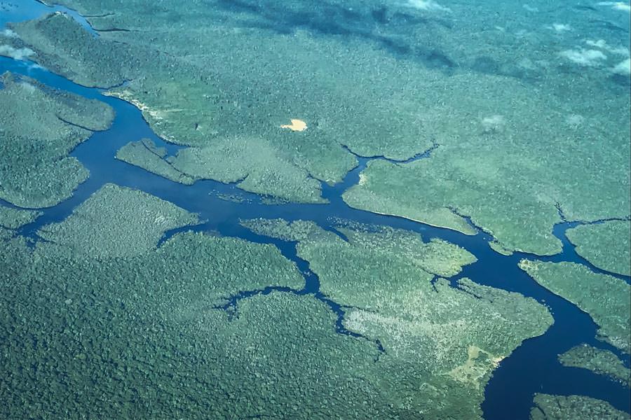 The Brazilian rainforest The flight to the lodge carried us over vast tracts of virgin rain forest