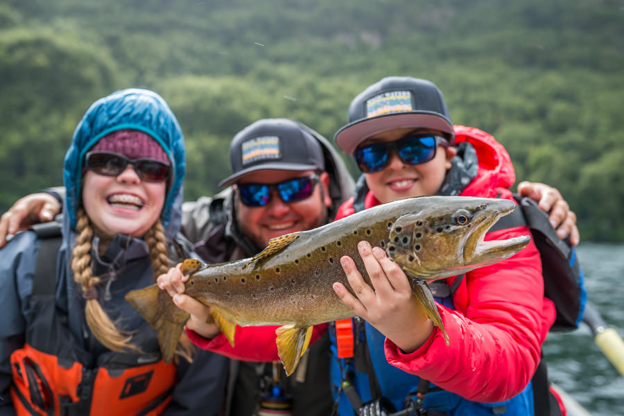 Martin landed this nice brown just minutes from the lodge on a huge lake called Lago Atravesado