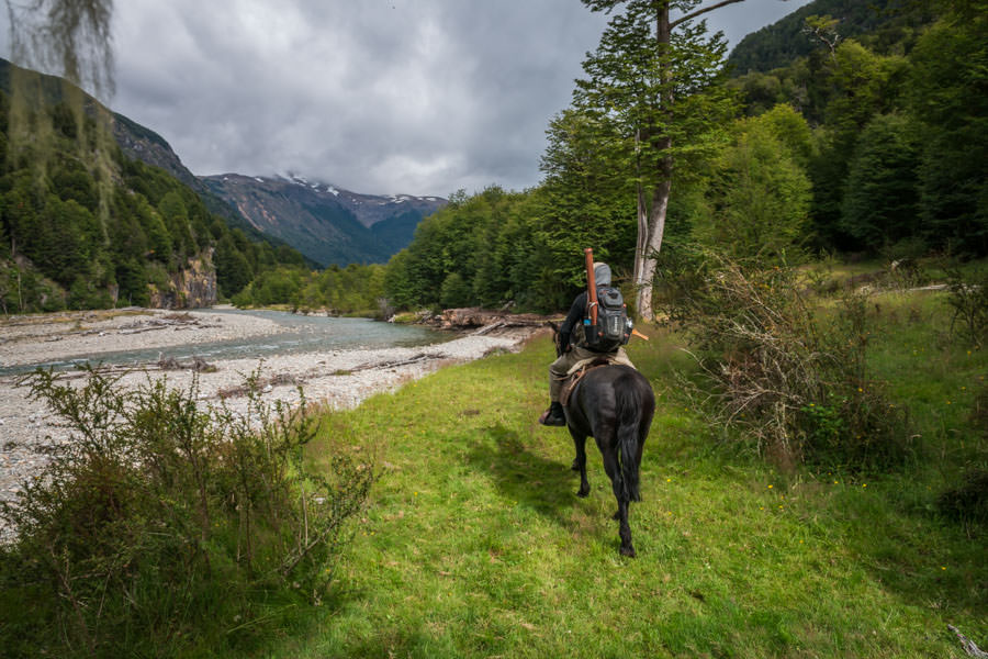 Riding up the Magote - scenery and fishing is similar to the South Island of New Zealand