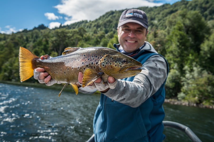 Lago Xenarro brown trout We didn't see any of the Lago Xentarro monsters on our visit but we did land a few nice ones!