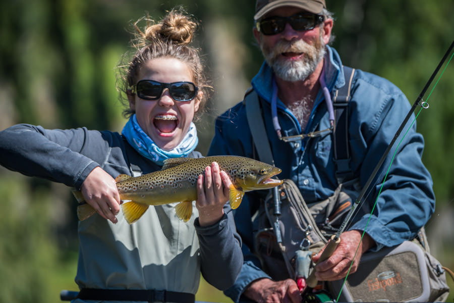 One of many heavy browns that Ella landed on the Simpson. We ended up fishing this stretch twice during our visit since it was so productive. Browns and Rainbows in the 17-20" size were average