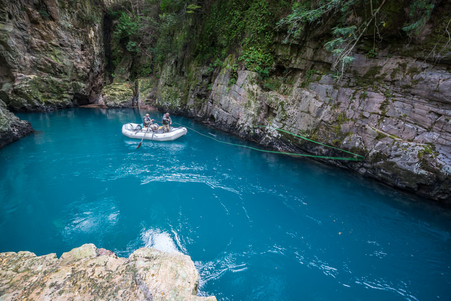 Eduardo searches for big browns in the heart of the Paloma Gorge