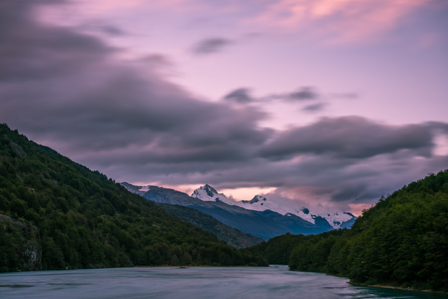 sunset over the Baker