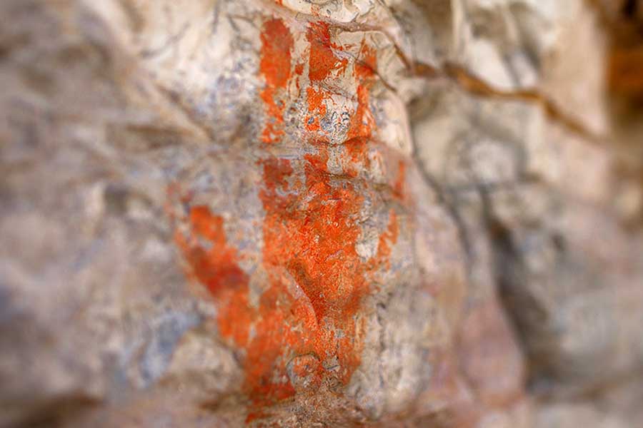 handprint on rock