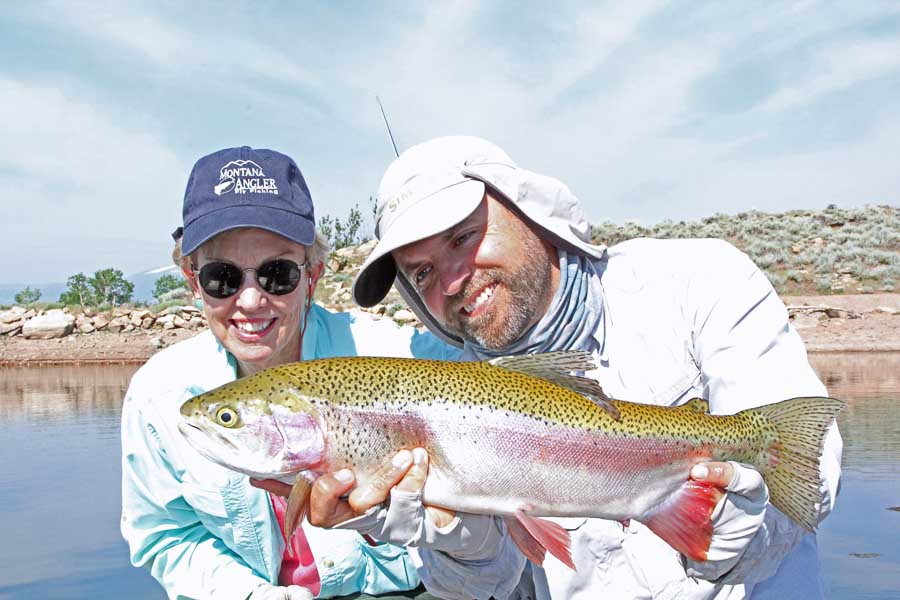 rainbow on hanson lake montana fly fishing