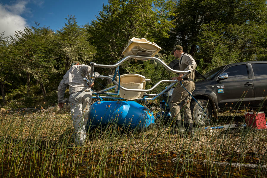 putting in on Lake in Argentina