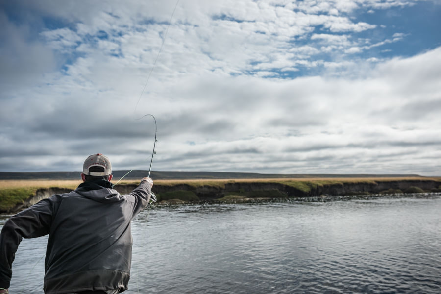 Long distance casting fly fishing Argentina