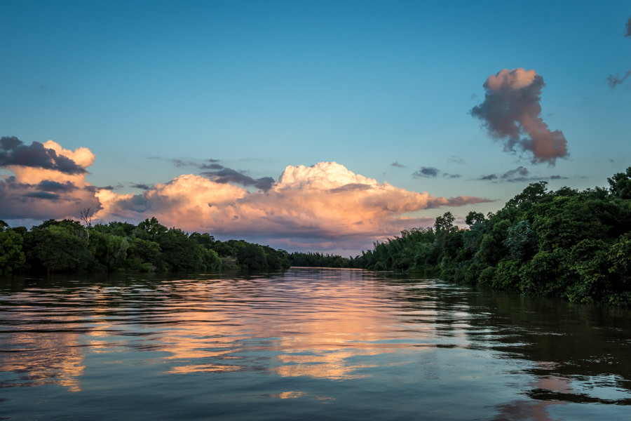 Sunset on the Parana River