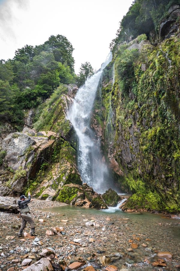 Small stream fishing in Chile