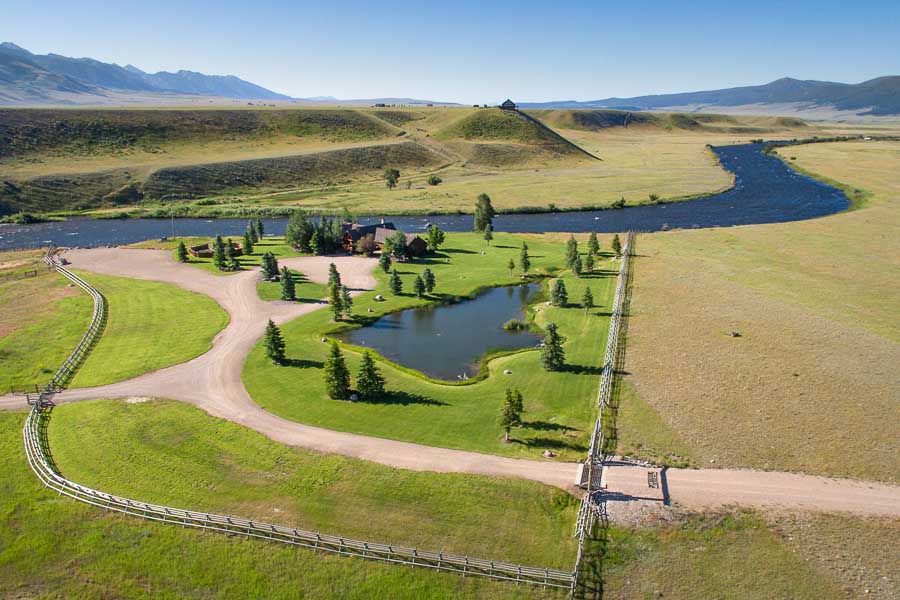 Madison River Lodge from the air