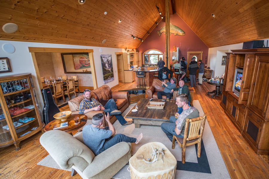 Cocktail hour at Madison River Lodge