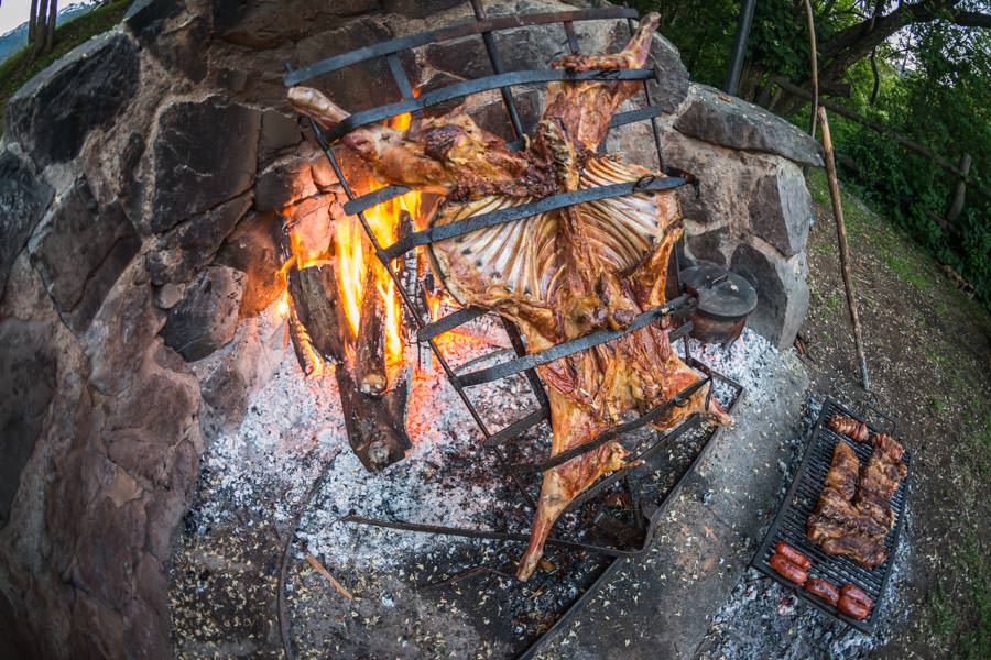 A traditional Lamb Assado awaited us back at the lodge