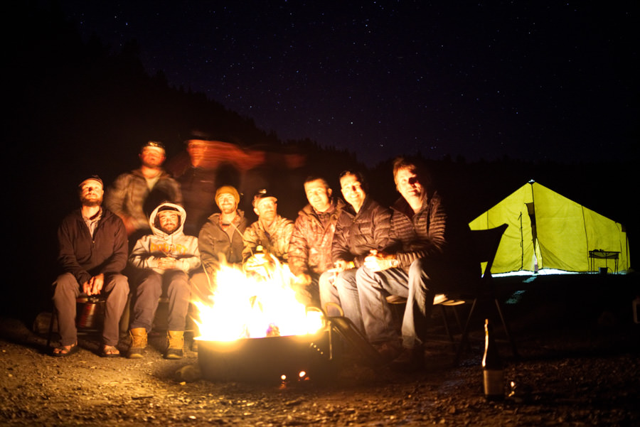 Camping fire chillin