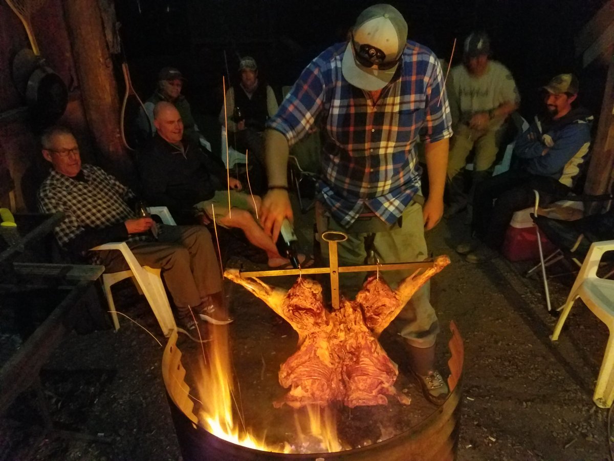 Authentic Chilean Carne Asada cooked over an open flame