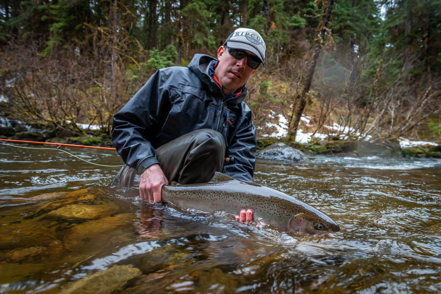 Even the guides got to do some fishing. Greg managed to land a nice one!