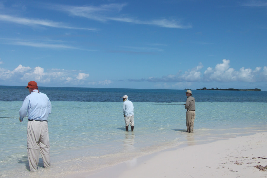 Fly fishing for bonefish