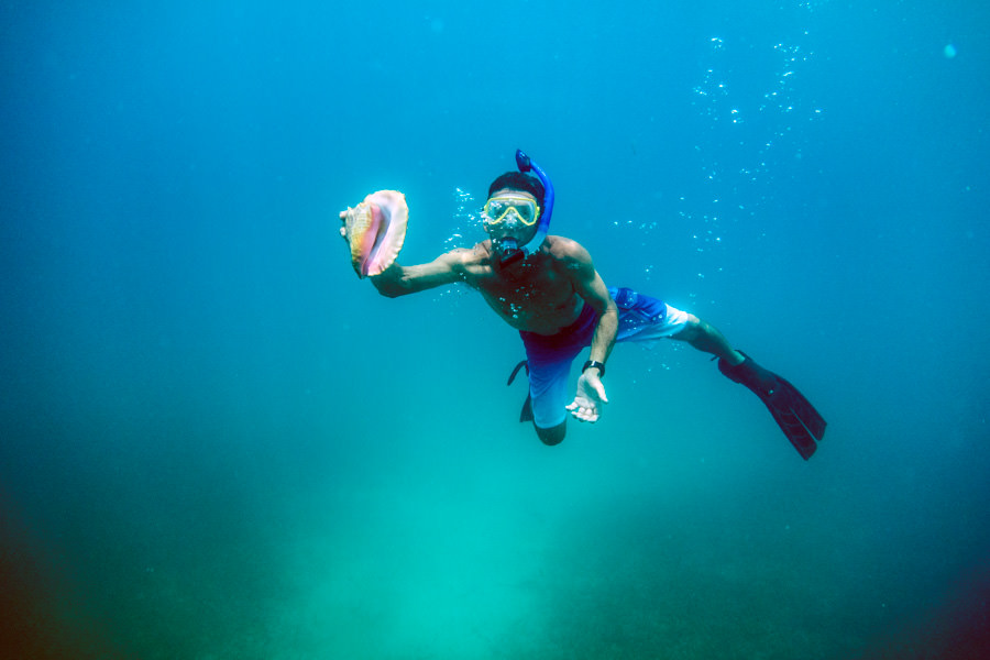 Snorkeling the barrier reef in Belzie