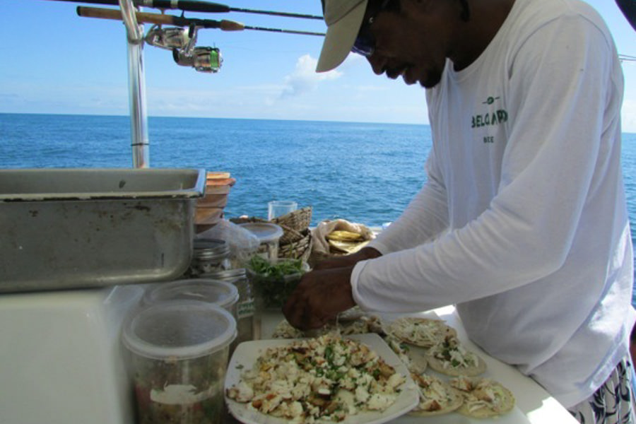 Fresh fish speared while snorkeling