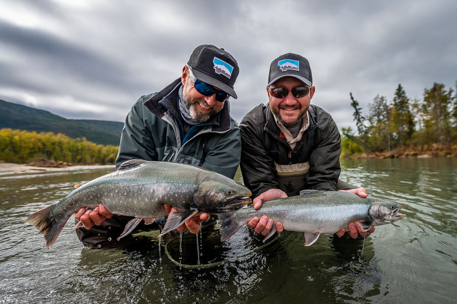 Huge char are the primary target when visiting the Iliamna. These big Dolly Varden were lined up in long runs below riffles