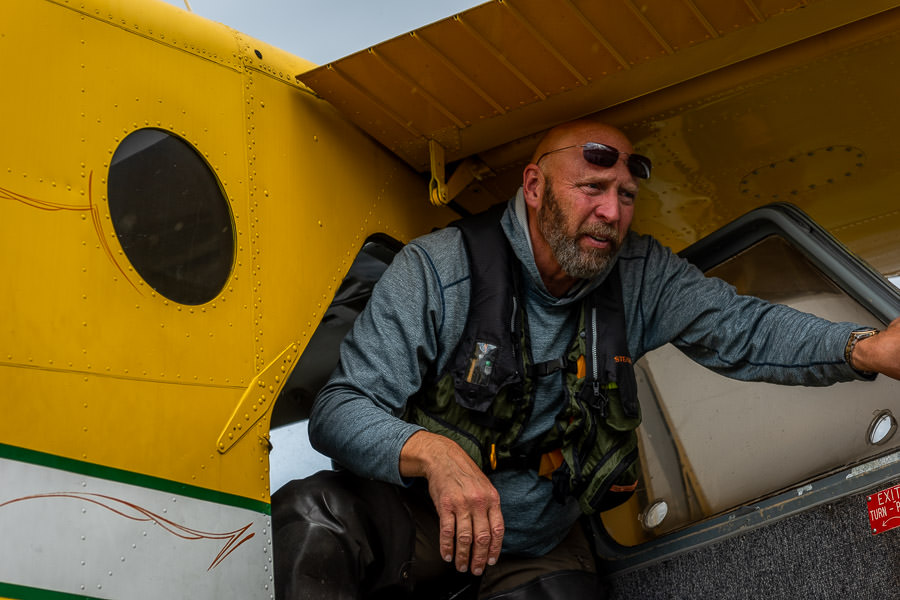 One of the lodge pilots (Marc) awaits in Iliamna Village for the final leg of the journey; a float plane ride in a DeHavilland Beaver across Iliamna Lake to arrive at the lodge