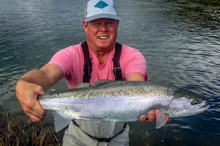 Drew seemed to have the hot hand all week. This monster rainbow was in fresh from the lake. I'm not sure there was a day that went by that Drew didn't land a two footer