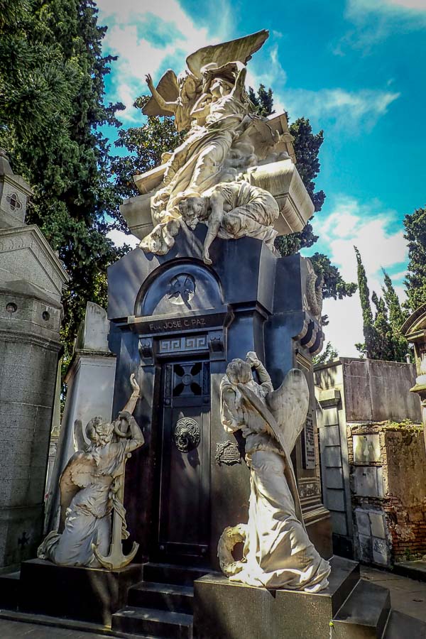 "La Recoleta Cemetery, which is the resting place of notable Argentineans, such as Eva Peron, presidents of the country and is thought to be one of the most beautiful cemeteries in the world."