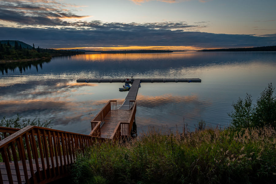 sunset on Iliamna Lake